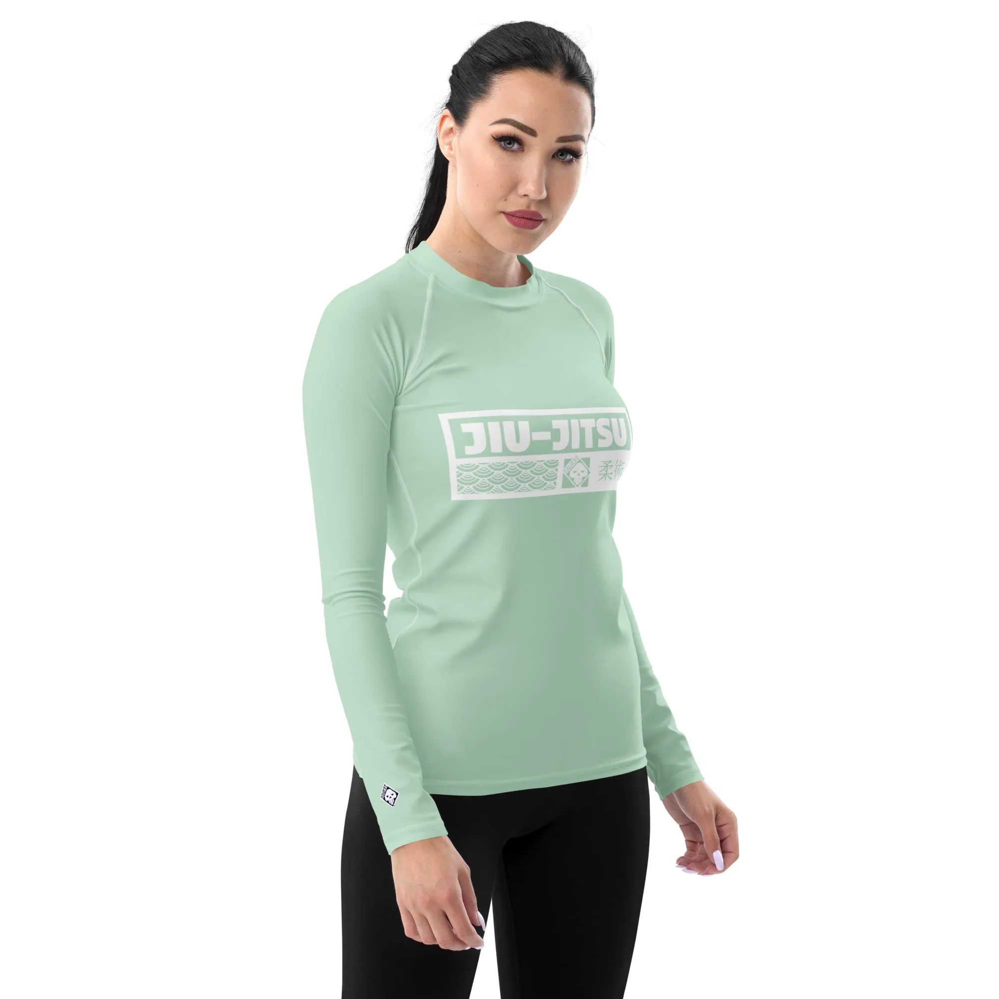 Womens Long Sleeve BJJ Rash Guard - Jiu-Jitsu 011 - Surf Crest