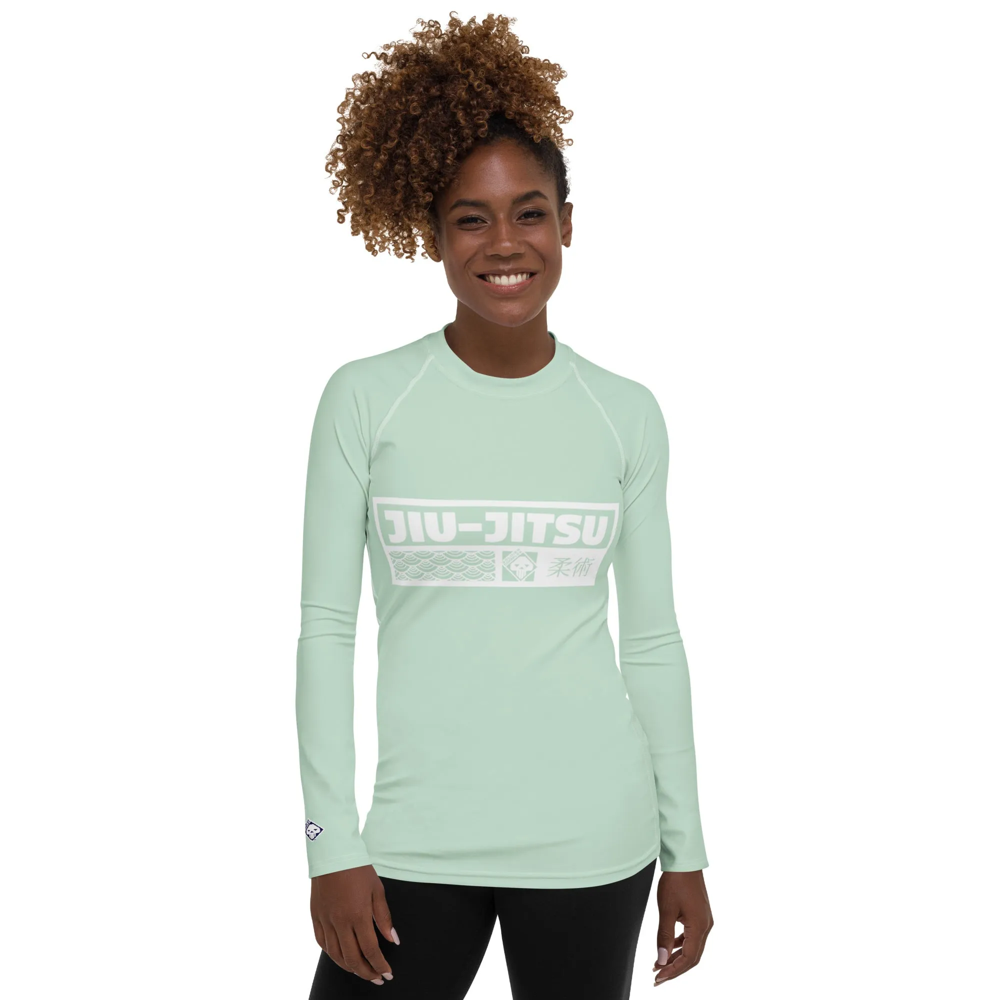 Womens Long Sleeve BJJ Rash Guard - Jiu-Jitsu 011 - Surf Crest