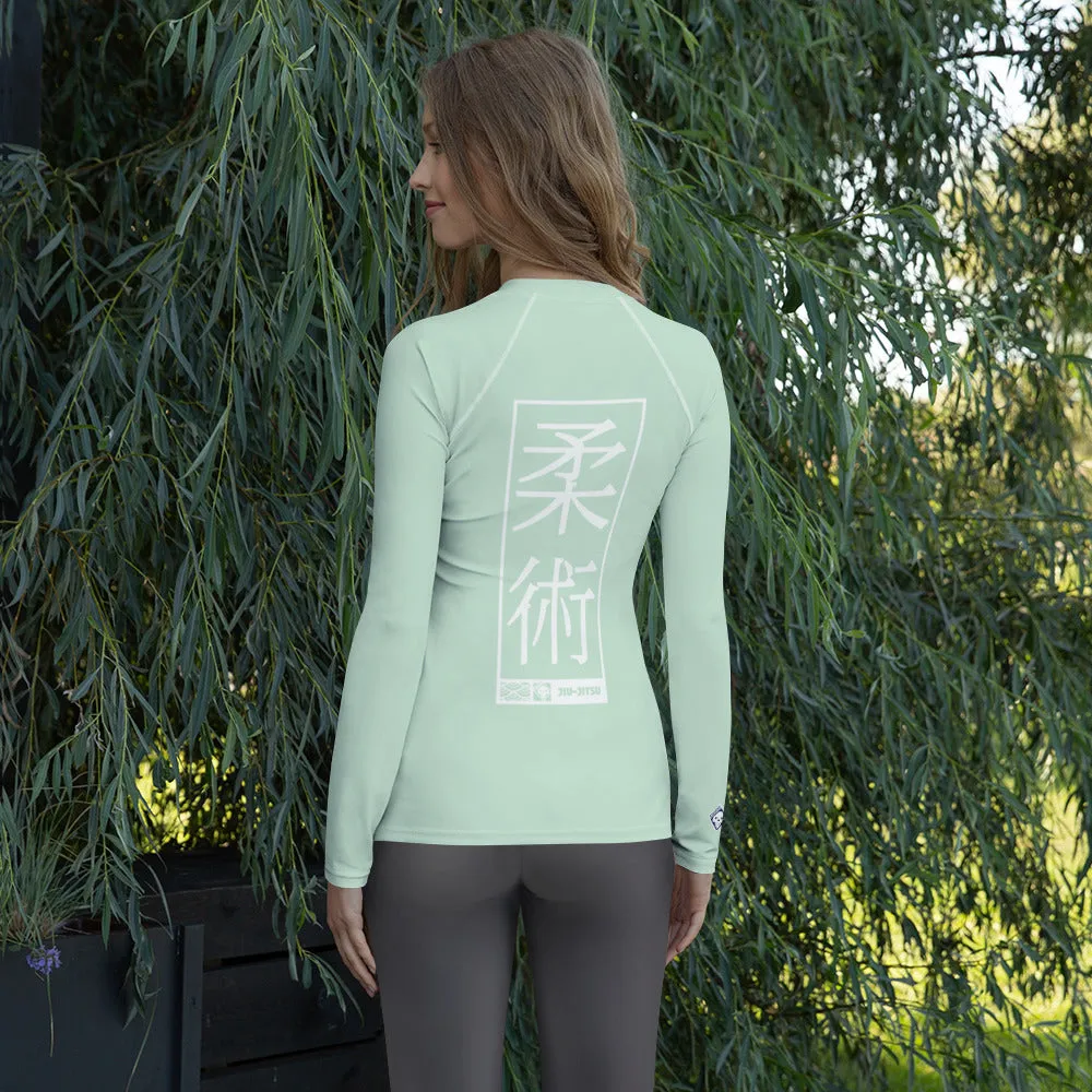 Womens Long Sleeve BJJ Rash Guard - Jiu-Jitsu 011 - Surf Crest
