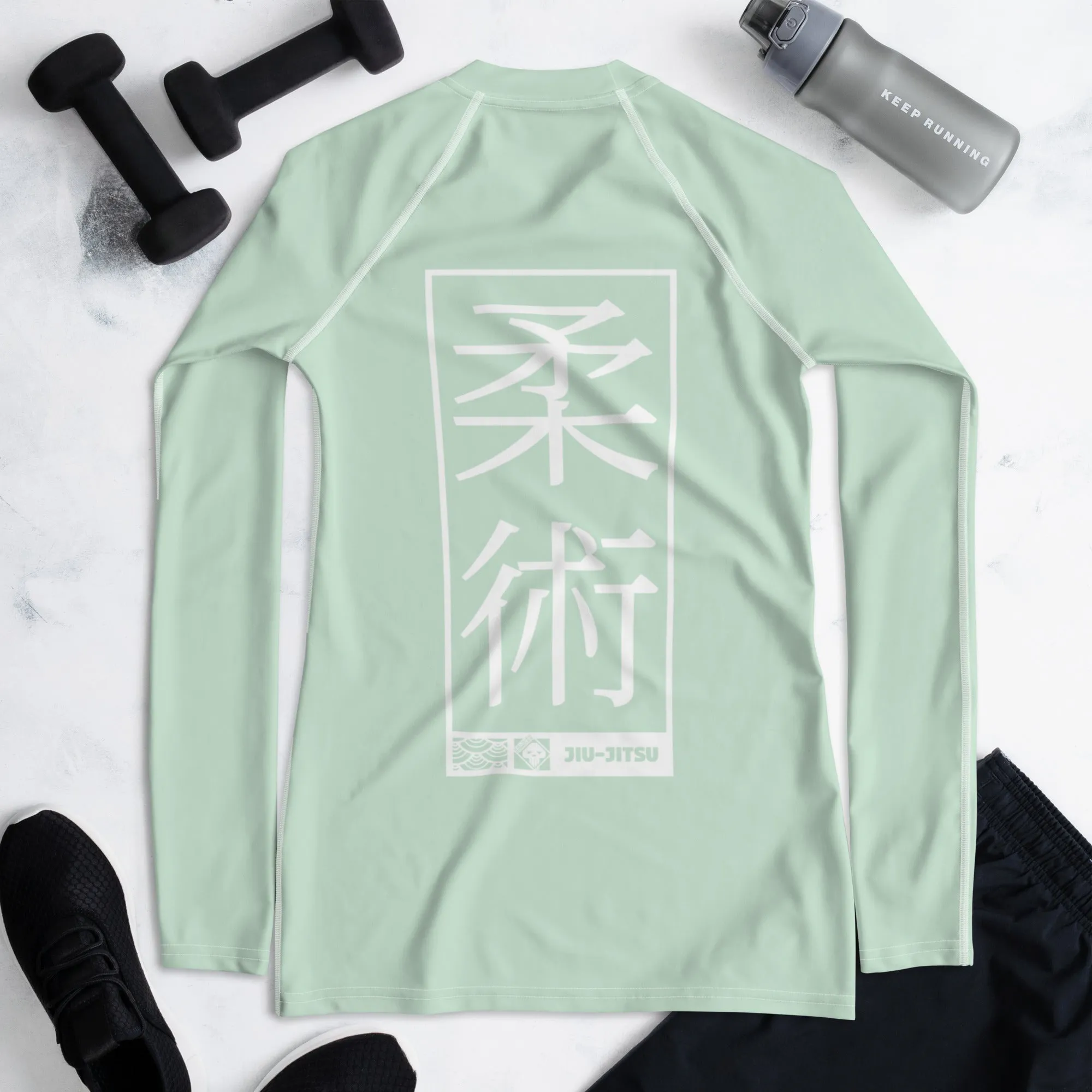 Womens Long Sleeve BJJ Rash Guard - Jiu-Jitsu 011 - Surf Crest