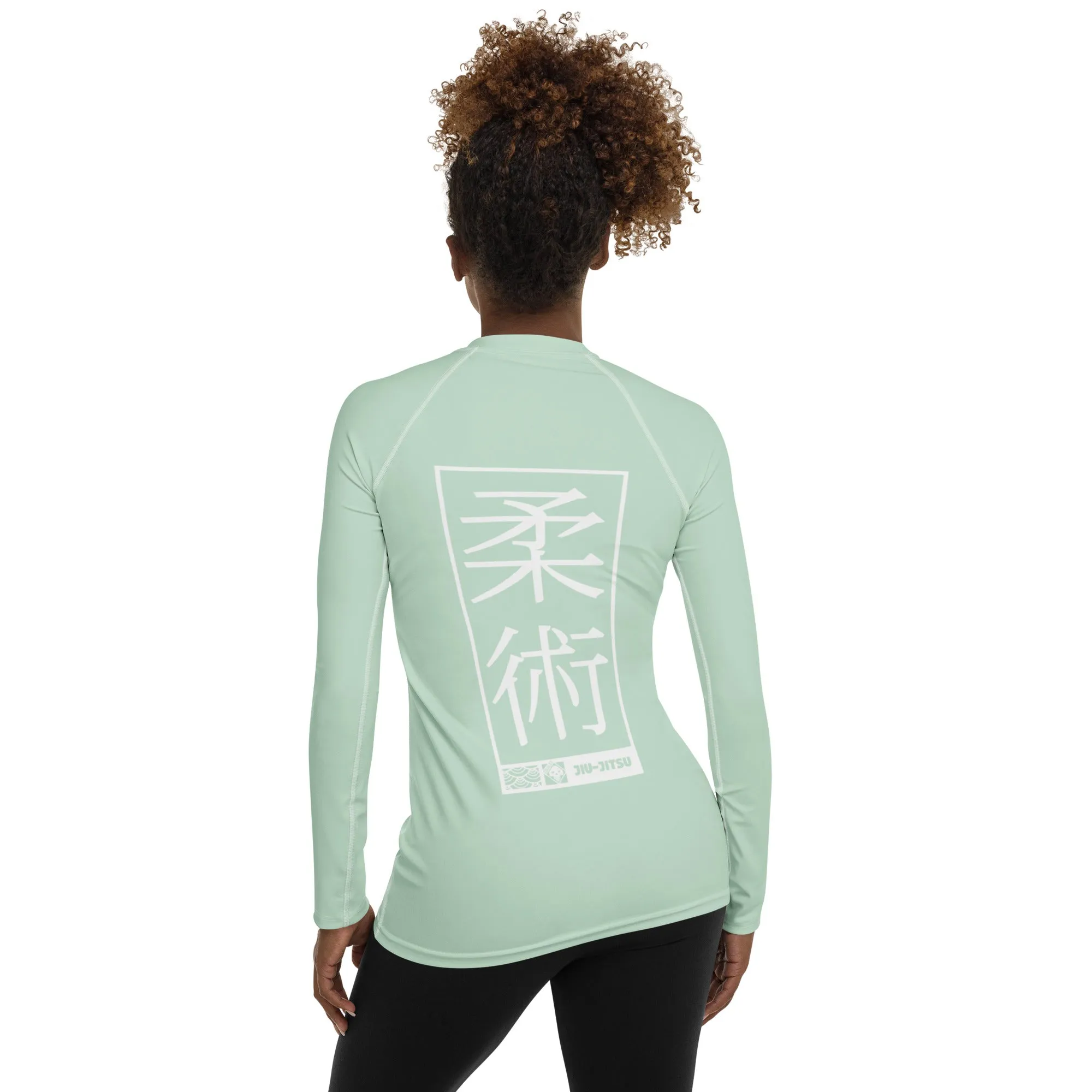 Womens Long Sleeve BJJ Rash Guard - Jiu-Jitsu 011 - Surf Crest