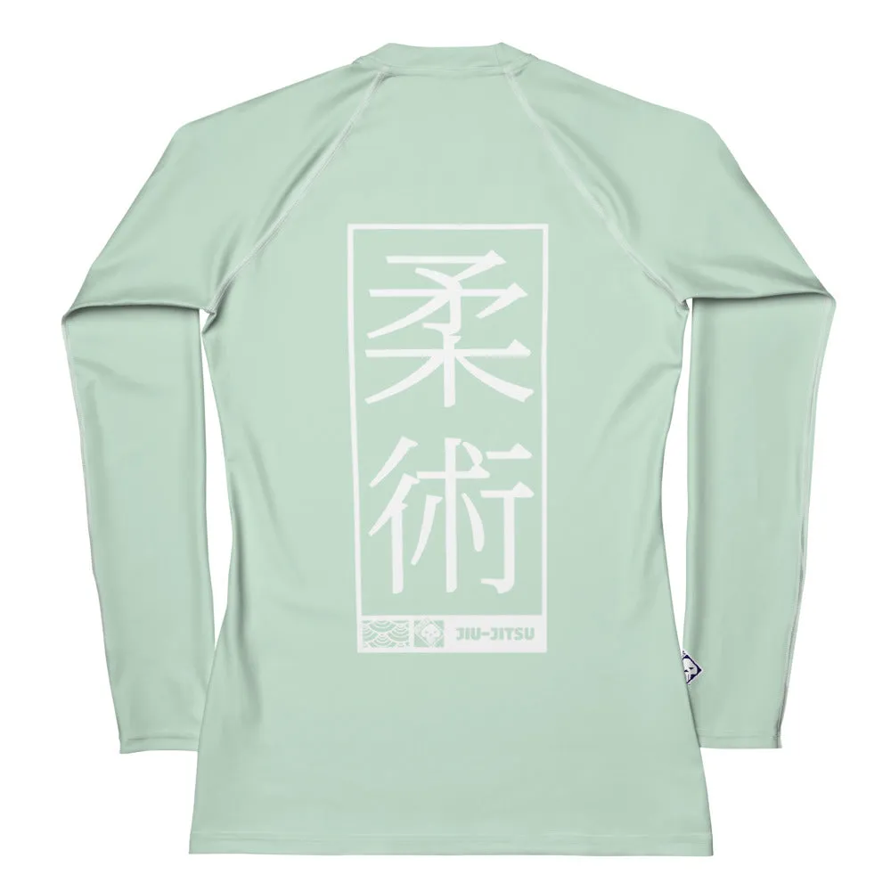 Womens Long Sleeve BJJ Rash Guard - Jiu-Jitsu 011 - Surf Crest