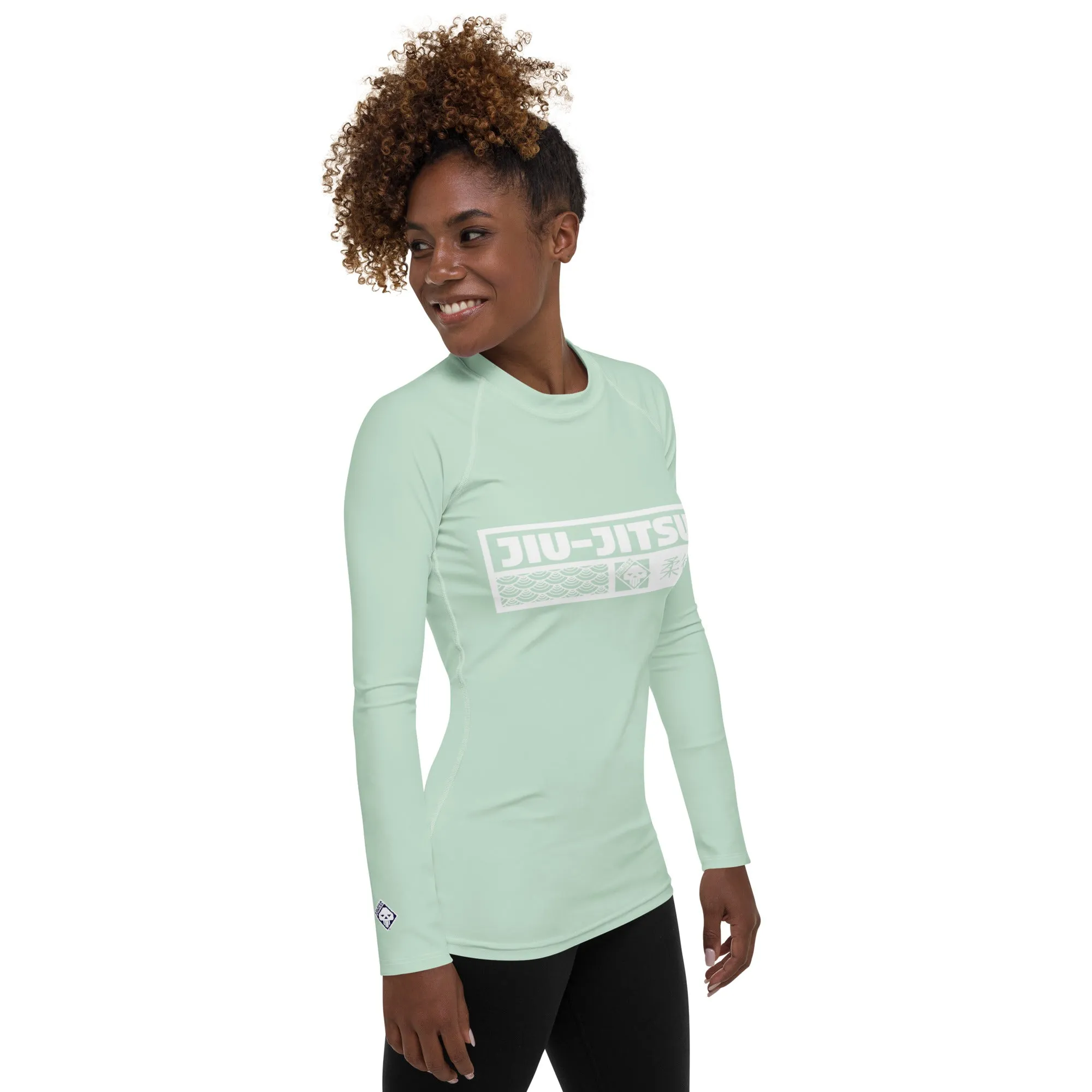 Womens Long Sleeve BJJ Rash Guard - Jiu-Jitsu 011 - Surf Crest