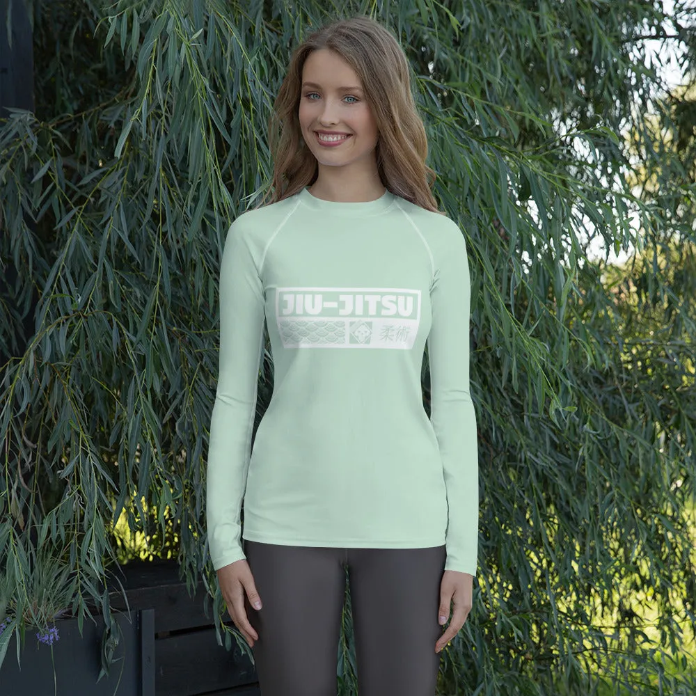 Womens Long Sleeve BJJ Rash Guard - Jiu-Jitsu 011 - Surf Crest