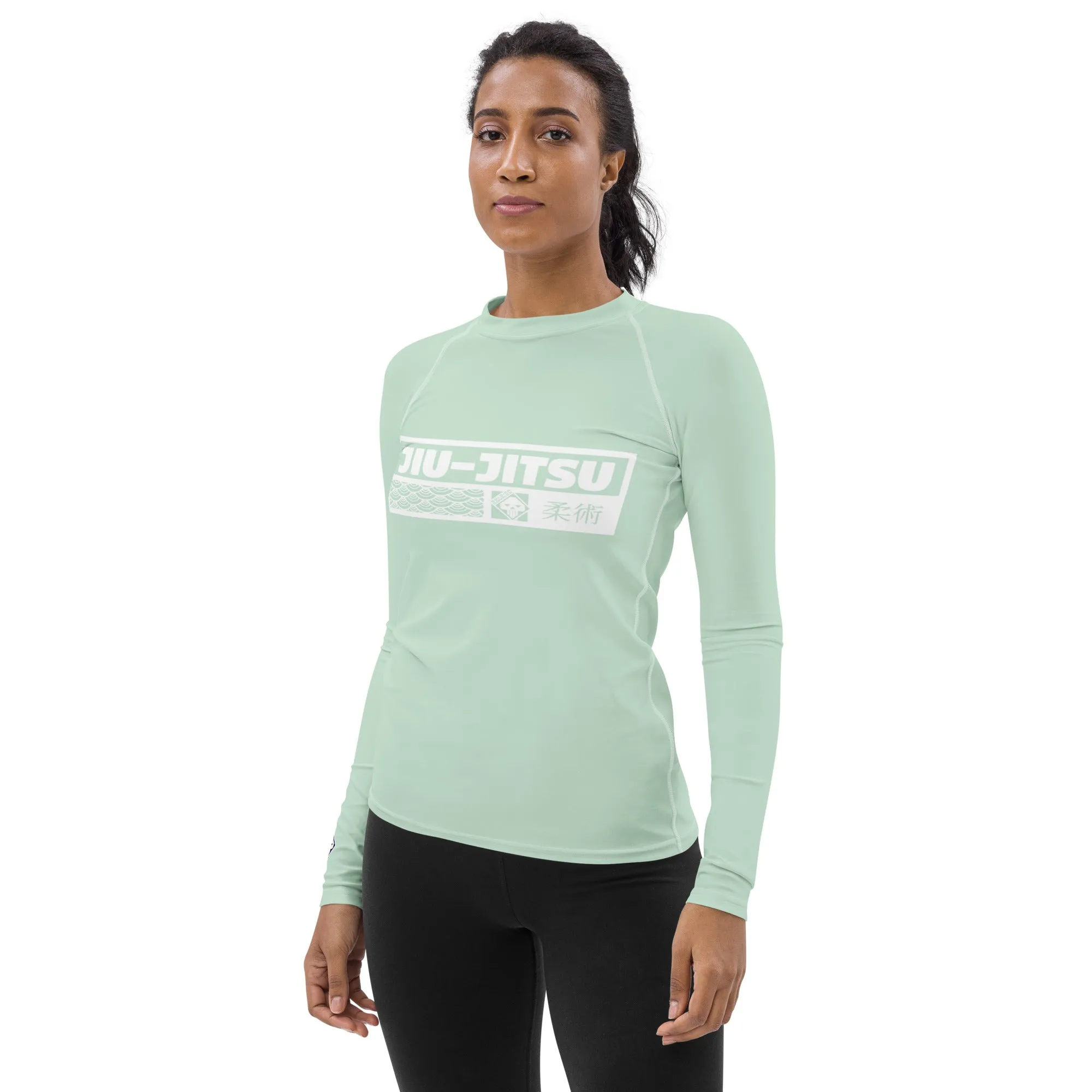 Womens Long Sleeve BJJ Rash Guard - Jiu-Jitsu 011 - Surf Crest