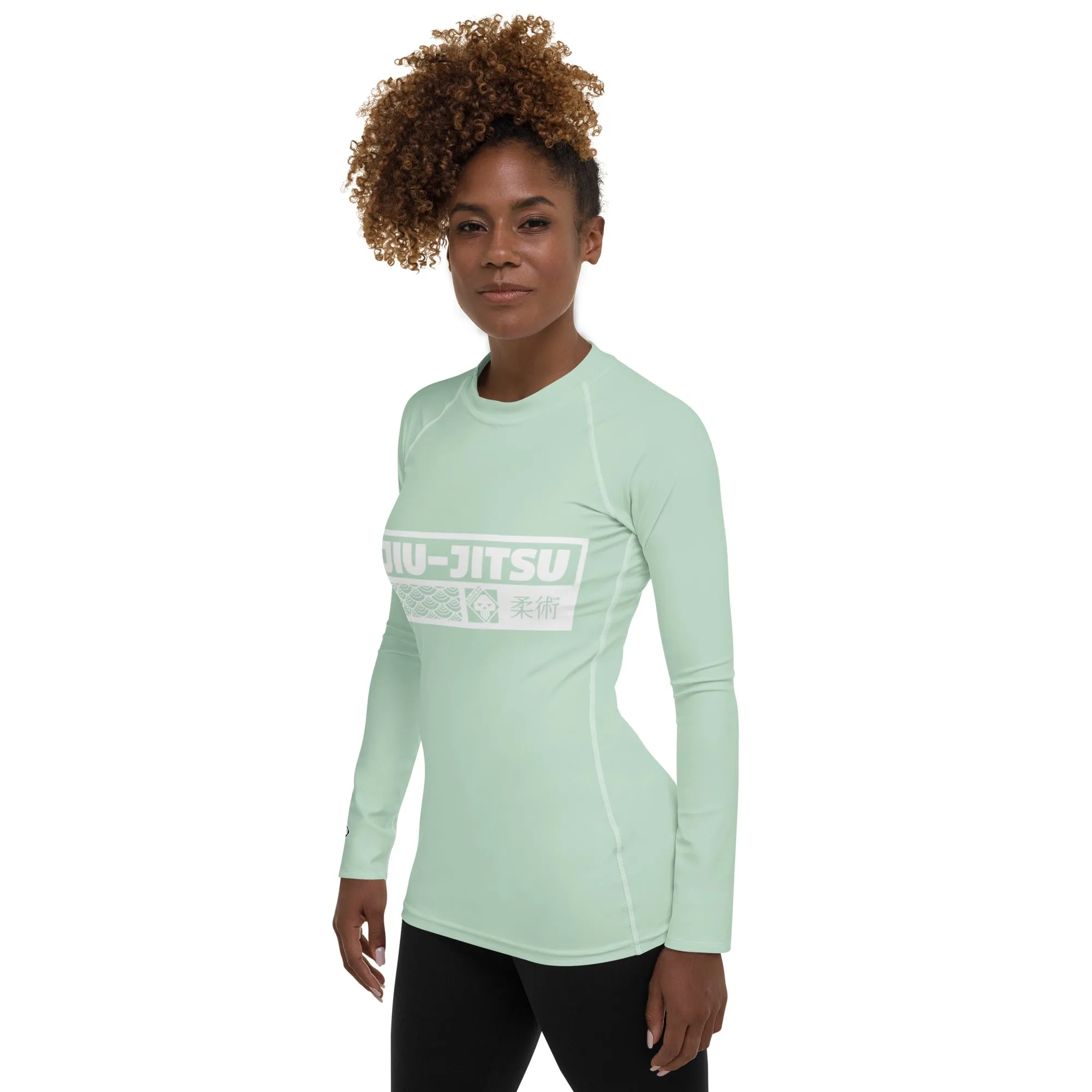 Womens Long Sleeve BJJ Rash Guard - Jiu-Jitsu 011 - Surf Crest