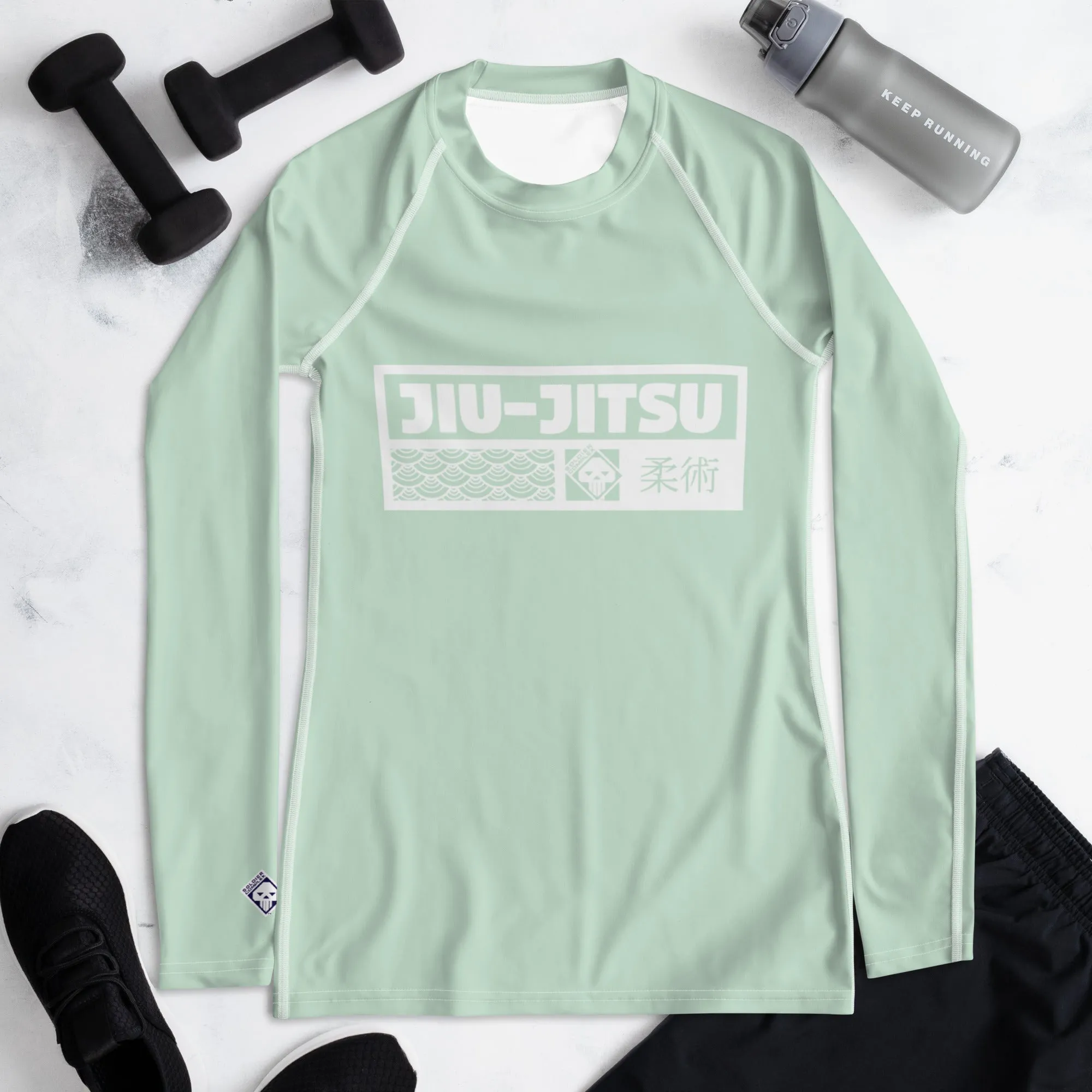 Womens Long Sleeve BJJ Rash Guard - Jiu-Jitsu 011 - Surf Crest