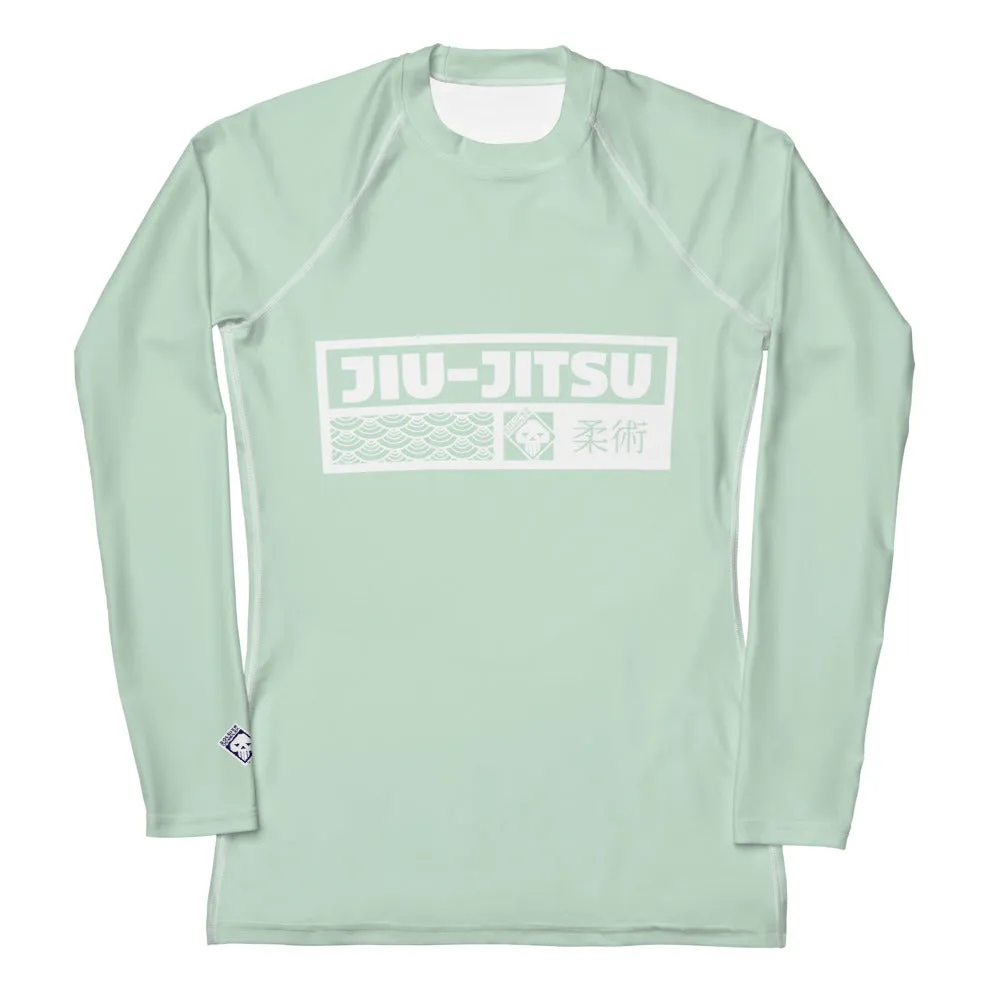 Womens Long Sleeve BJJ Rash Guard - Jiu-Jitsu 011 - Surf Crest