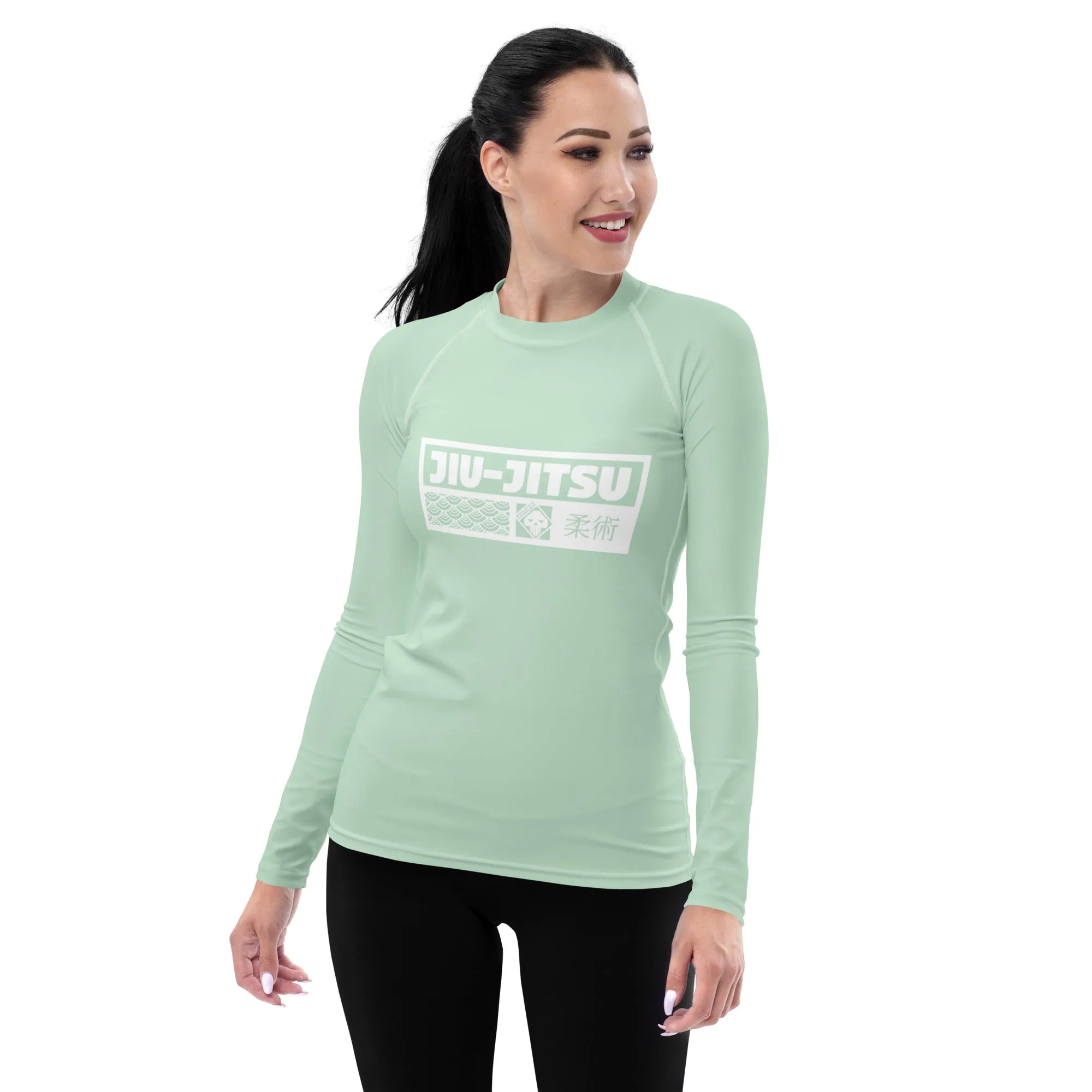 Womens Long Sleeve BJJ Rash Guard - Jiu-Jitsu 011 - Surf Crest