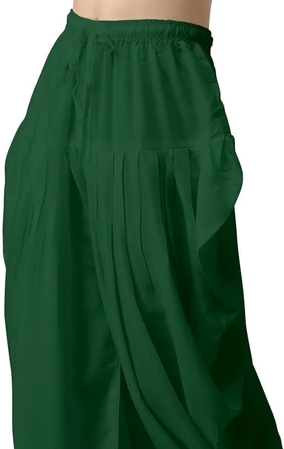 Women's Loose Fit Rayon Dhoti Pant for Women Patiala Slawar Bottom Wear Harem Pants, Waist Free Size (26 Inch to 38 Inch)