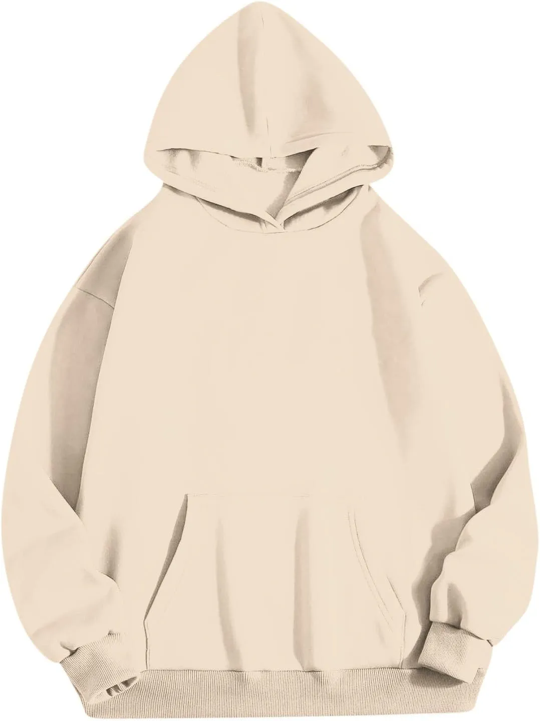 Women's Oversized Hoodies 2024 Solid Color Casual Long Sleeve Sweatshirt Trendy Pullover Tops with Pocket Fall Winter