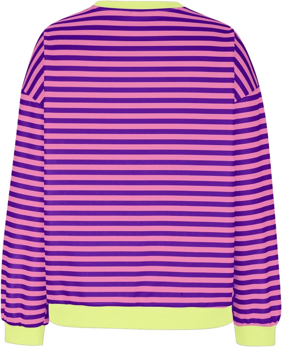 Women's Oversized Sweatshirts 2024 Fall y2k Clothes Casual Striped Pullover Tops Long Sleeve Crewneck Shirts