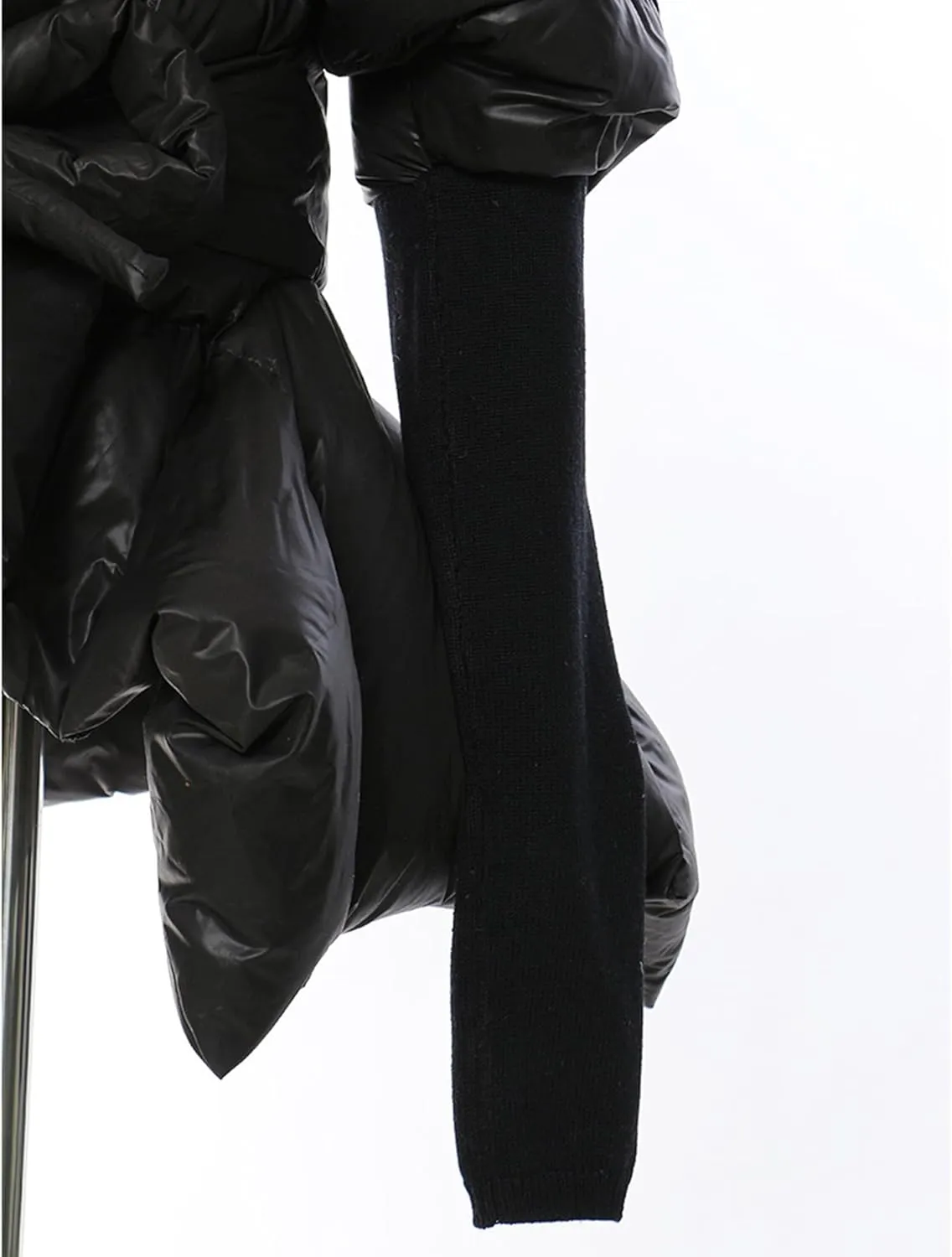 Women's Quilted Cotton Padded Coat Camo Patchwork Knit Cuffs Lace-Up Waist Winter Warm Lightweight Jackets