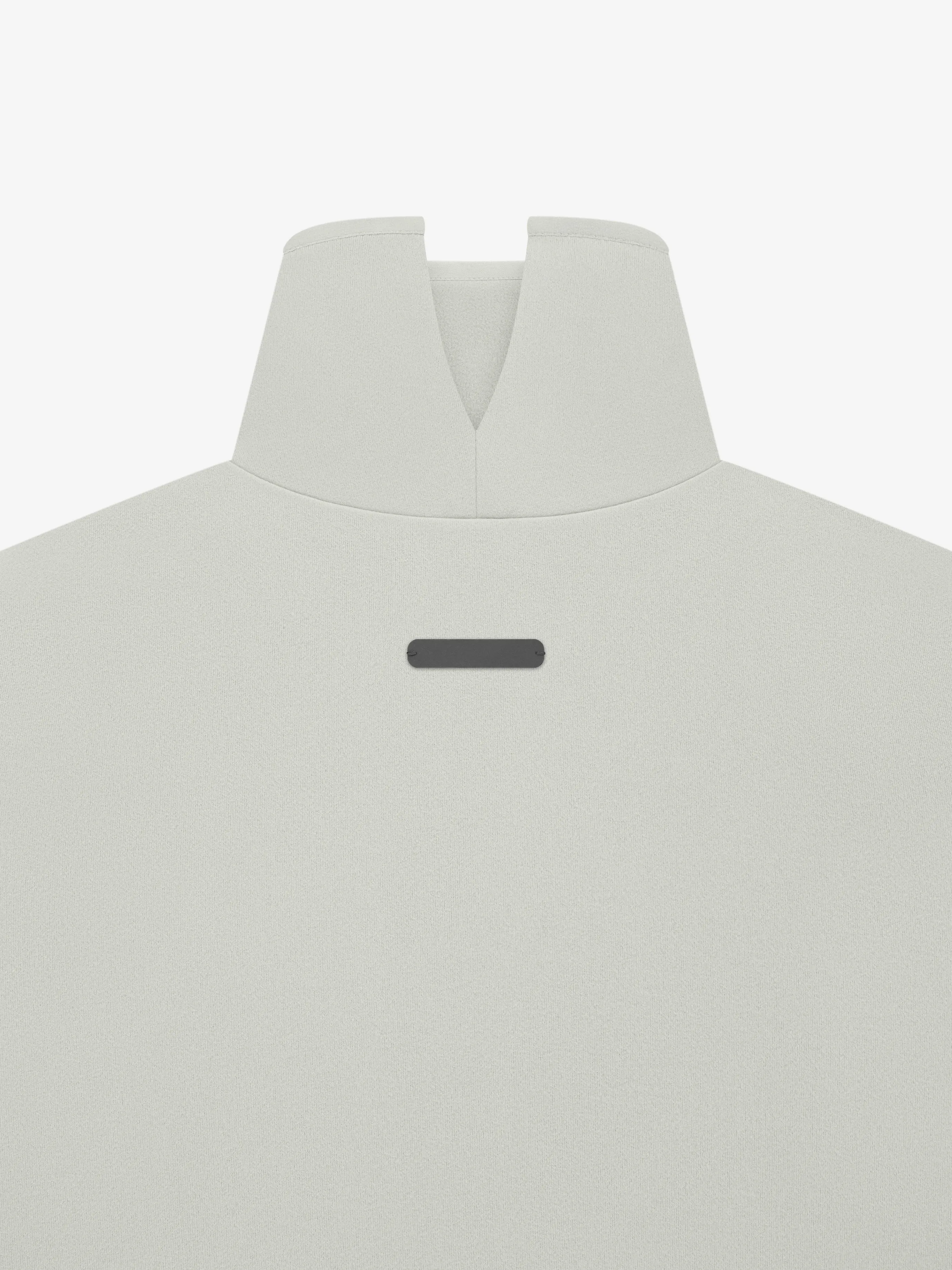 Womens Suede Fleece Mock Neck