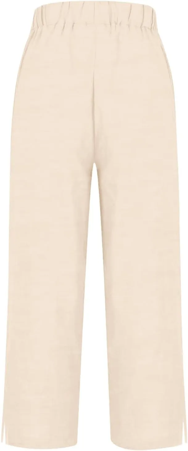 Womens Summer Flowy Linen Pants Going Out Hawaiian Beach Active Athletic Sweatpants Trendy High Waist Casual Trousers