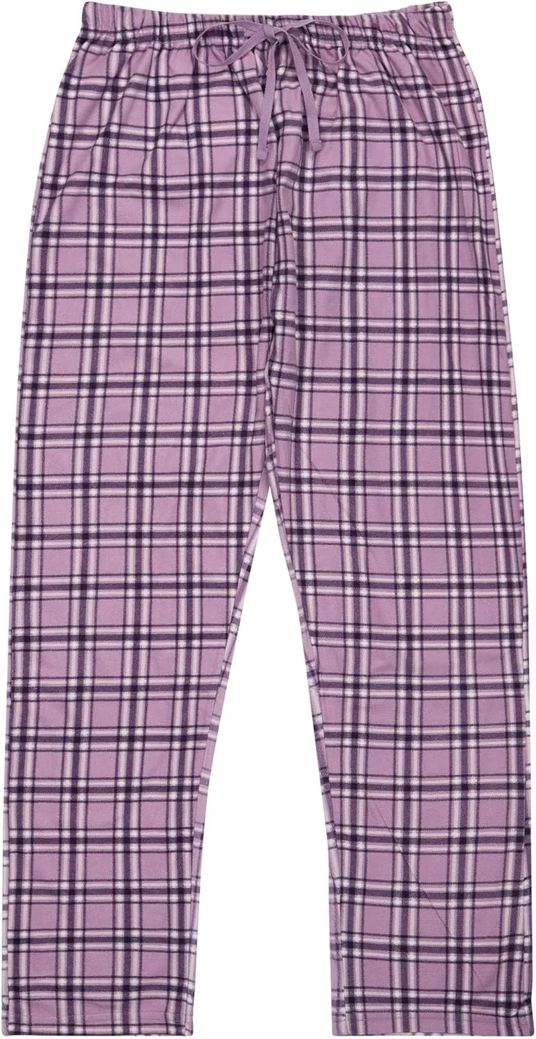 Women's Super Cozy Mink Fleece Pajama Bottom with Waist & Bottom Rib (S-4XL)