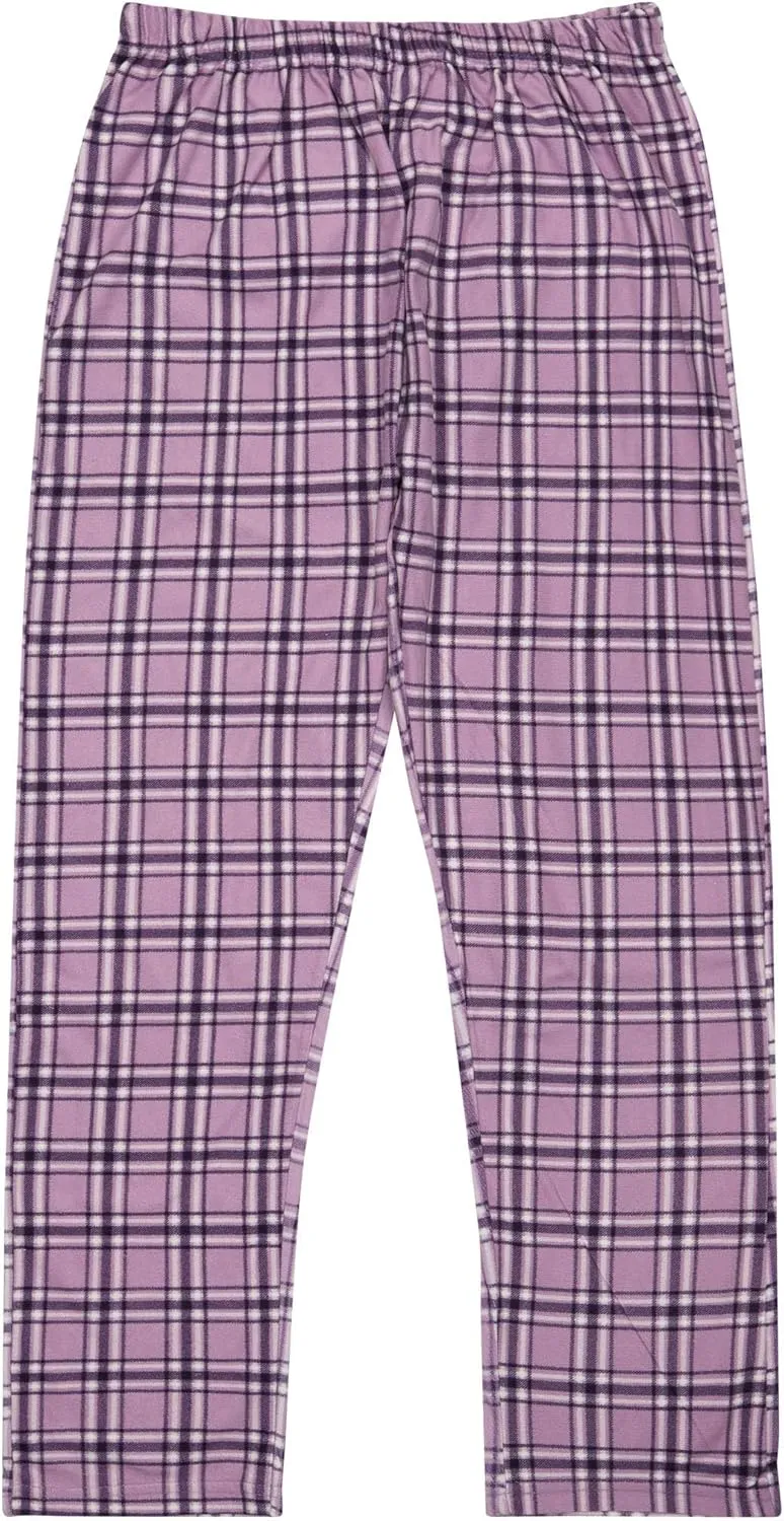 Women's Super Cozy Mink Fleece Pajama Bottom with Waist & Bottom Rib (S-4XL)