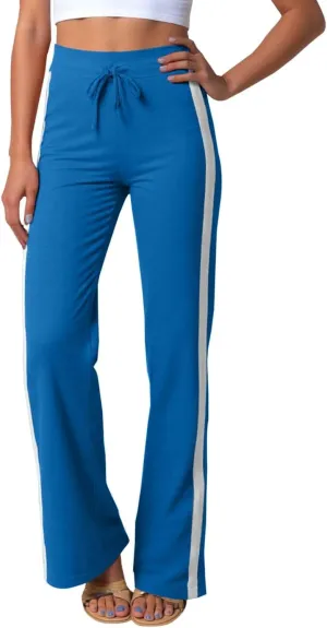 Women's Sweatpant Yoga Leggings Side Striped High Waist Stretch Slim Comfy Jogger Gym Sport Workout Pants Trousers