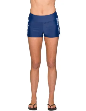 Women's  Swim Board Short (Regular & Plus Size) - Retro Floral