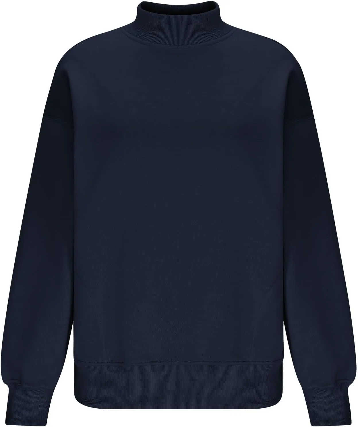 Womens Tops Casual Long Sleeve Sweatshirt Turtleneck Lightweight Coats Daily Fashion Fall Pullover Top with Pockets