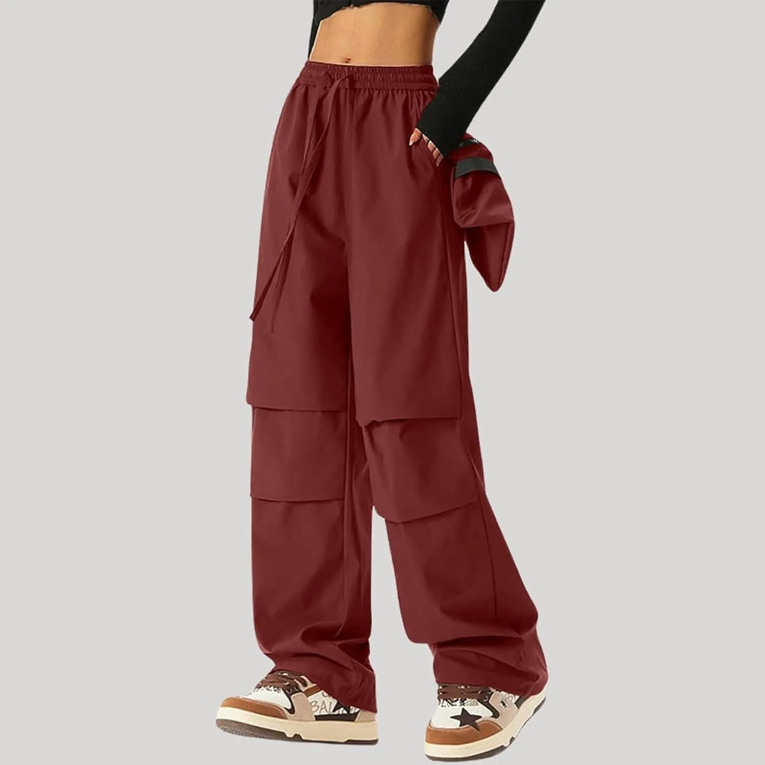 Women's Wide Legged Quick Drying Stretch Waist Overalls Harem Pants Women Dressy