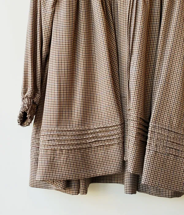 WRYHT/PLEATED NIGHT TOPS(MOCHA PLAID/size1)
