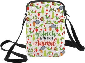 WZMPA Green Monster Crossbody Bag Doctor Cat Fans Gifts Monster Is My Spirit Animal Shoulder Bag For Monster Fans