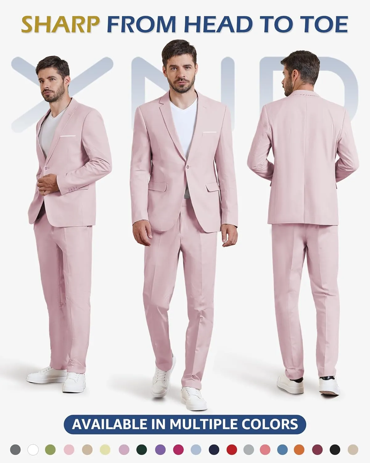 YND Men's Casual One Button Linen Suit Jacket, Slim Fit Sport Coat Lightweight Business Blazer