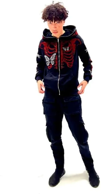 Yuemengxuan Women Y2k Goth Zip Up Hoodie Long Sleeve Harajuku Sweatshirt Aesthetic Casual Oversized Hooded Top Streetwear